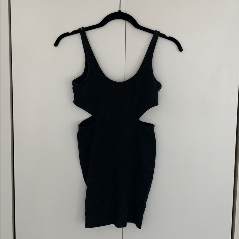 Black cut-out tank dress